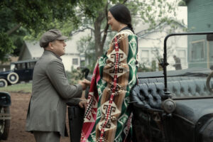 Leonardo DiCaprio and Lily Gladstone in “Killers of the Flower Moon,” coming soon to Apple TV+.