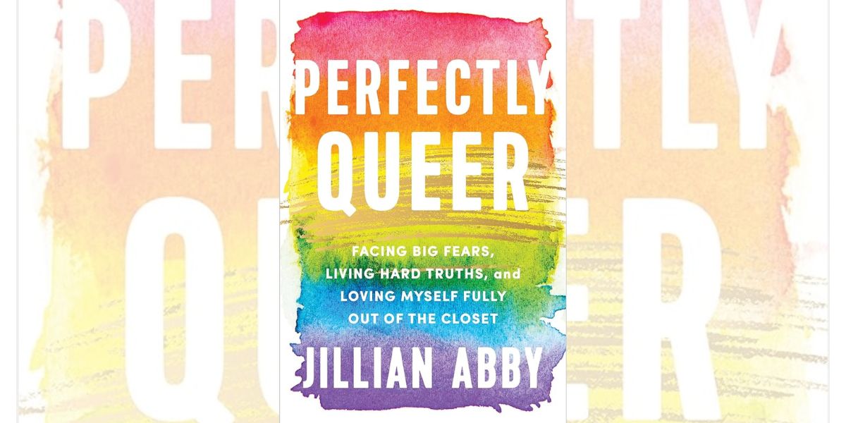 Book cover of "Perfectly Queer" with a rainbow background.