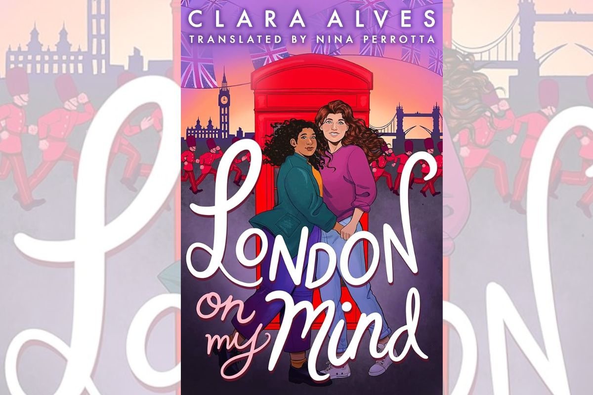 London on My Mind book cover with the drawing of two girls standing outside a red phonebooth.