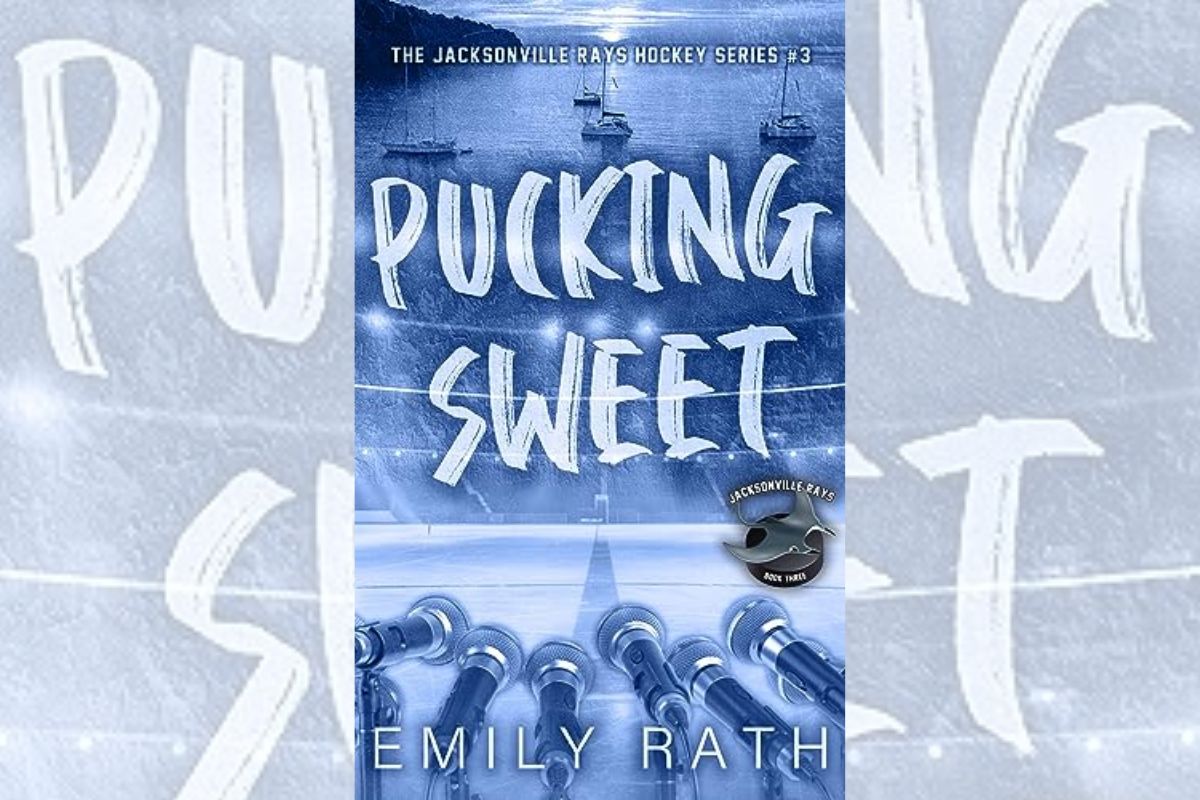 Pucking Sweet book cover in blue and white.