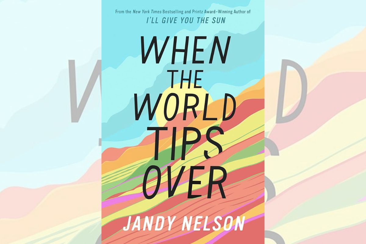 Book cover for "When the World Tips Over" with a colorful background.