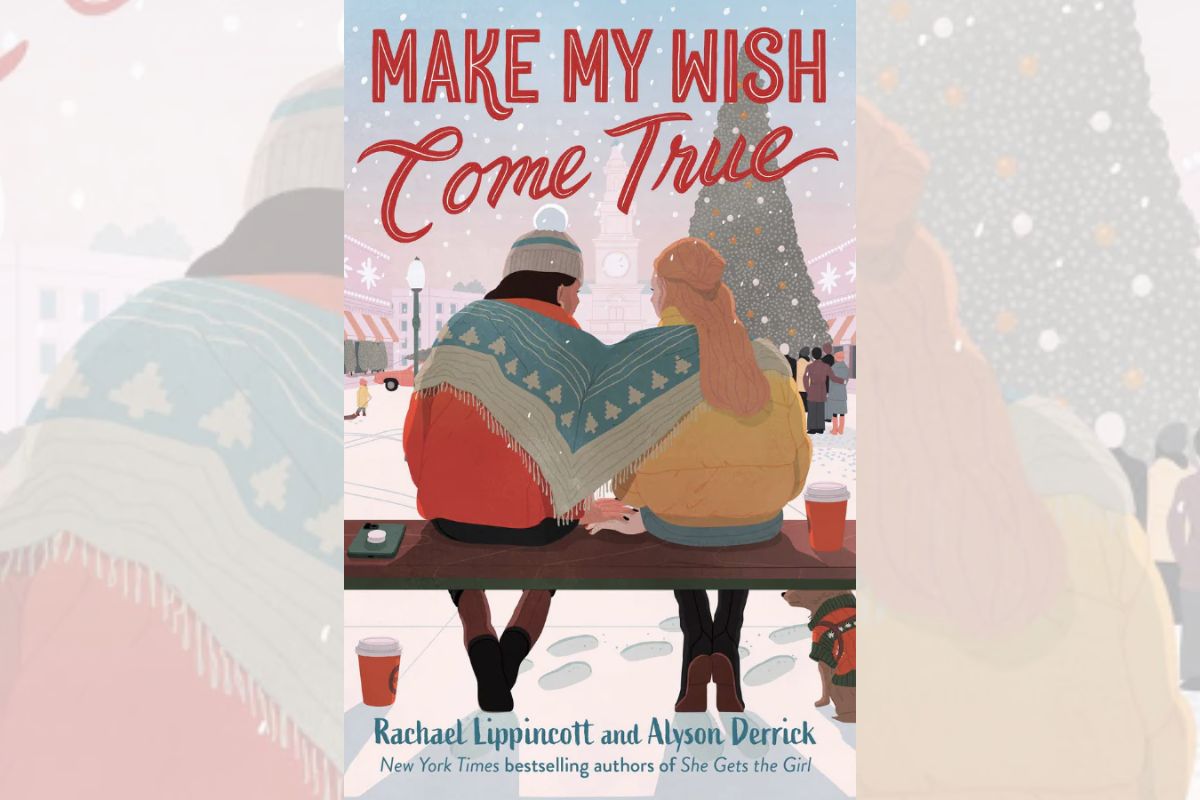 Book cover for "Make My Wish Come True" with two girls sitting together on a bench.