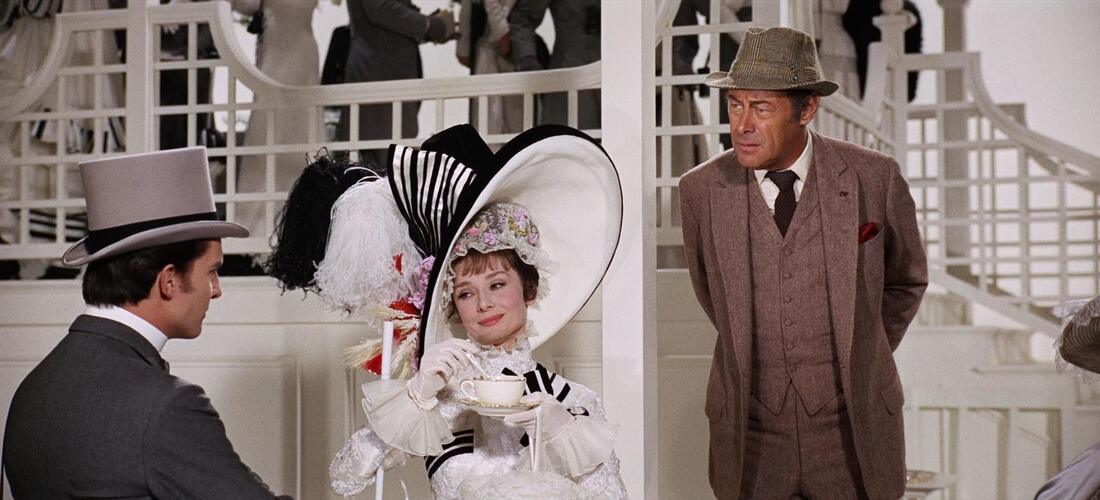 Still of Audrey Hepburn and Rex Harrison from My Fair Lady, 1964