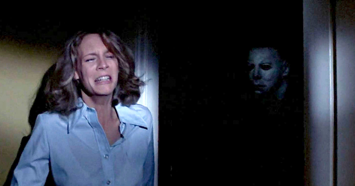 Jamie Lee Curtis and Nick Castle from Halloween 1978