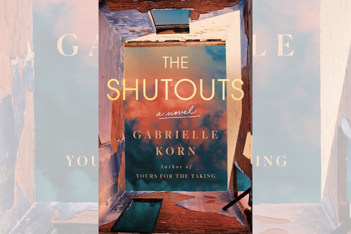 Book cover for "The Shutouts" in oranges, blues, and yellows.