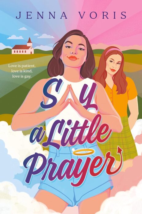 Book cover for "Say a Little Prayer" with the drawing of two girls.