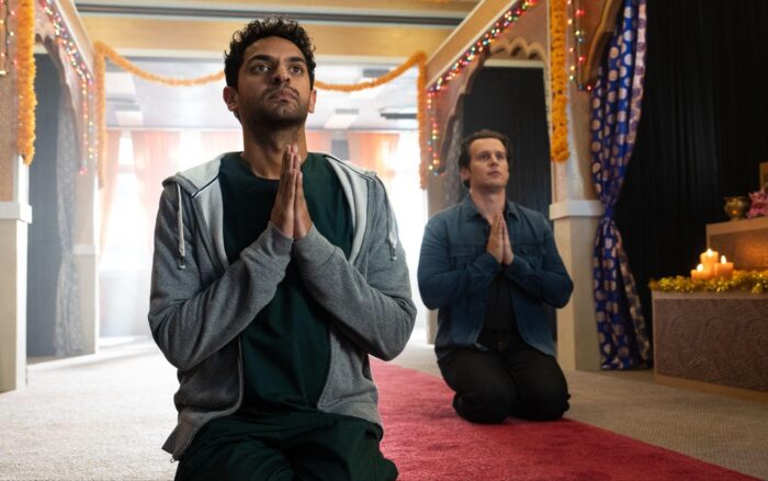A Nice Indian Boy Review: Groff and Soni Have Off-The-Charts Chemistry A Nice Indian Boy - Karan Soni as Naveen Gavaskar, Jonathan Groff as Jay Kurundkar
