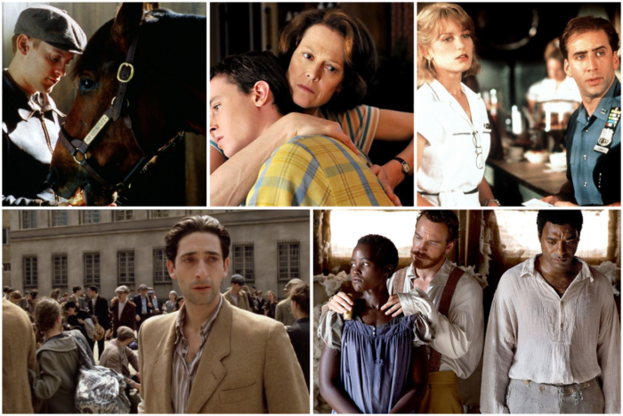15 Movies You Didn’t Realize Are Based on a True Story Collage of stills from the following movies going clockwise: Seabiscuit, Prayers for Bobby, It Could Happen to You, 12 Years a Slave, and The Pianist