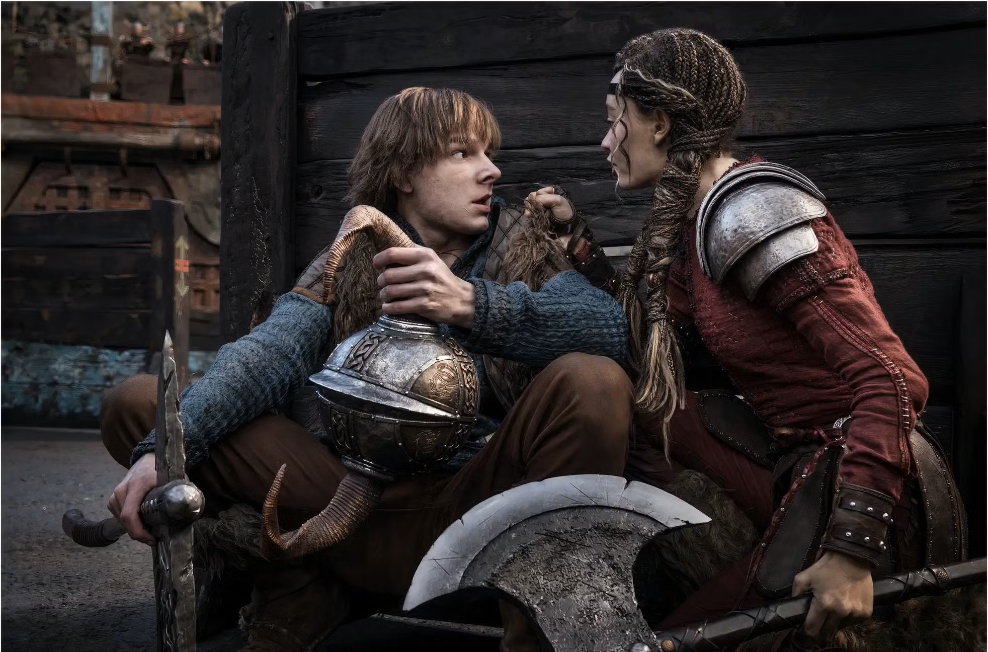 Mason Thames and Nico Parker in How to Train Your Dragon - Eulalie Magazine Mason Thames as Hiccup and Nico Parker as Astrid in How to Train Your Dragon