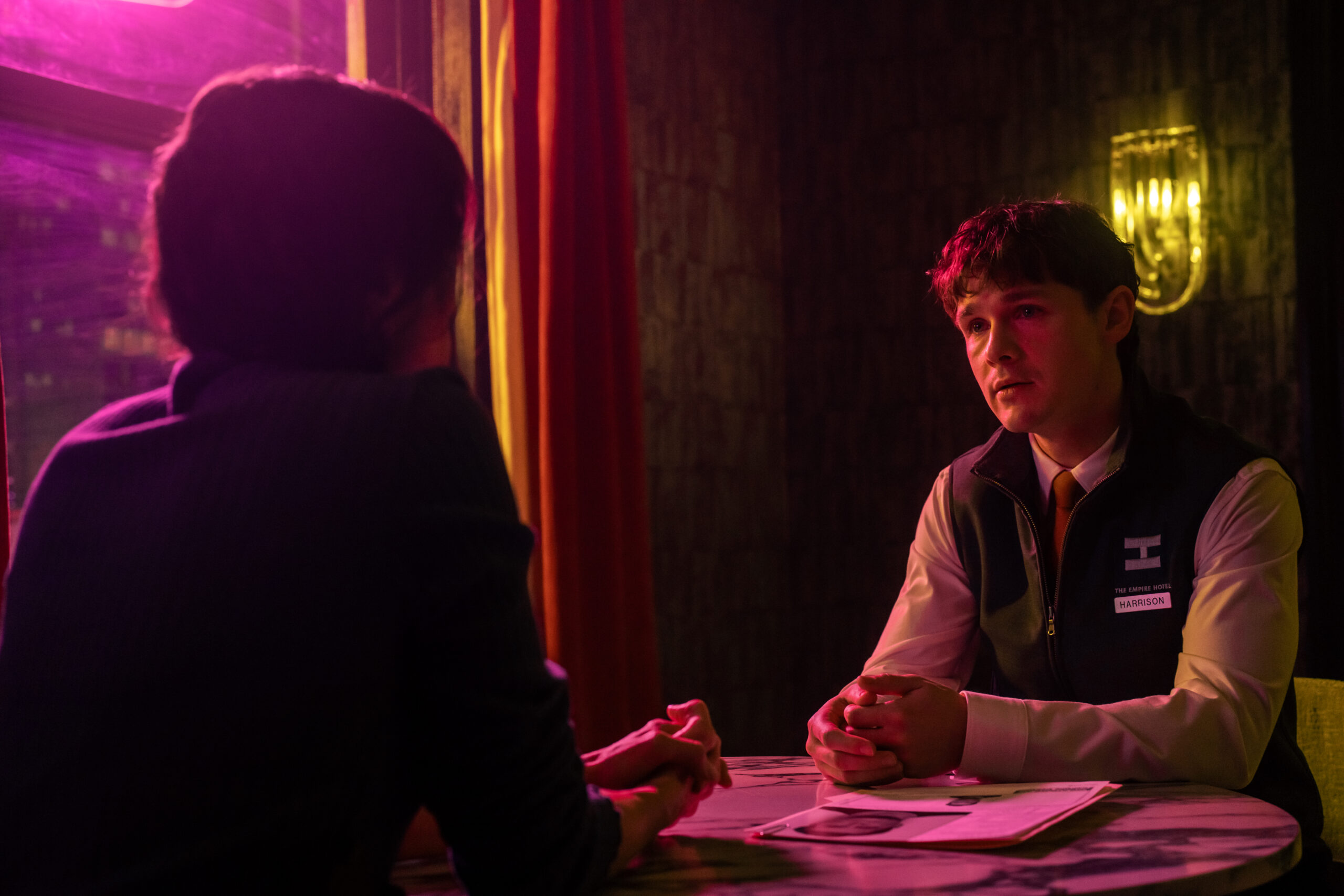 L-R: Kadia Saraf as Detective Claudette Wallace and Jack Alcott as Harrison Morgan in Dexter: Resurrection, episode 3, season 1, streaming on Paramount+ with SHOWTIME, 2025. Photo Credit: Zach Dilgard/Paramount+ with SHOWTIME.