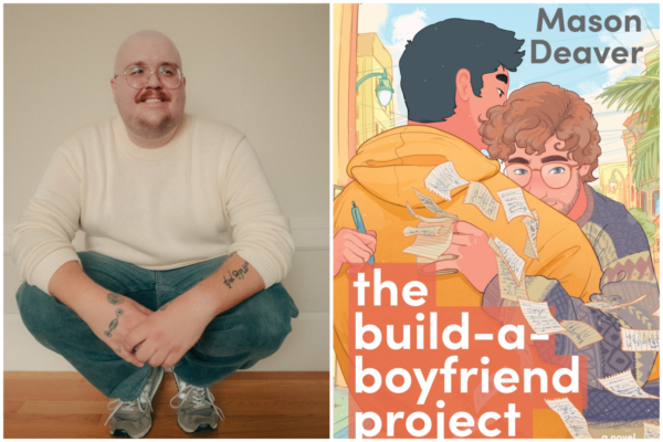 Mason Deaver on ‘The Build-a-Boyfriend Project’ and the Need for Queer Voices Collage of Mason Deaver with the cover of their new novel: The Build-a-Boyfriend Project