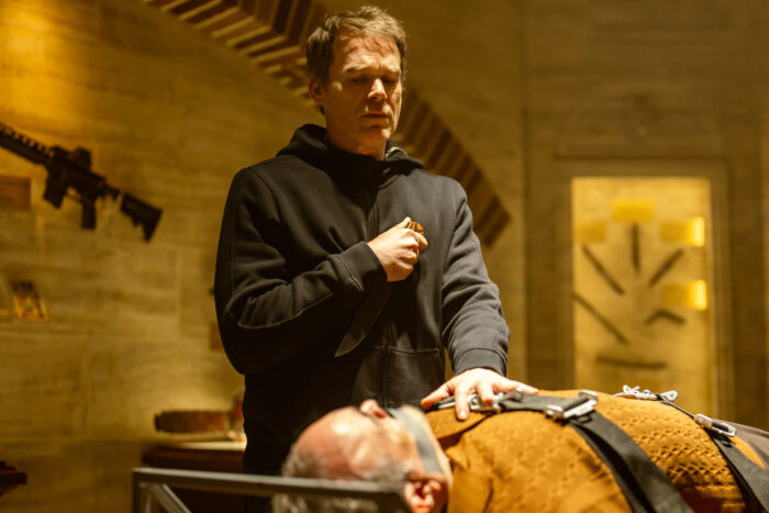 Dexter: Resurrection Season 1 Episode 9, “Touched By An Ángel” Is Dexter’s Heaviest Episode Dexter: Resurrection Season 1 Episode 9, "Touched By An Ángel" - (l-r) Michael C. Hall as Dexter Morgan and David Zayas as Angel Batista