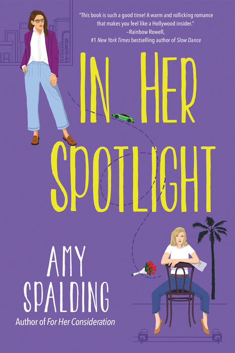 Book cover for "In Her Spotlight" in purple with individuals on it.