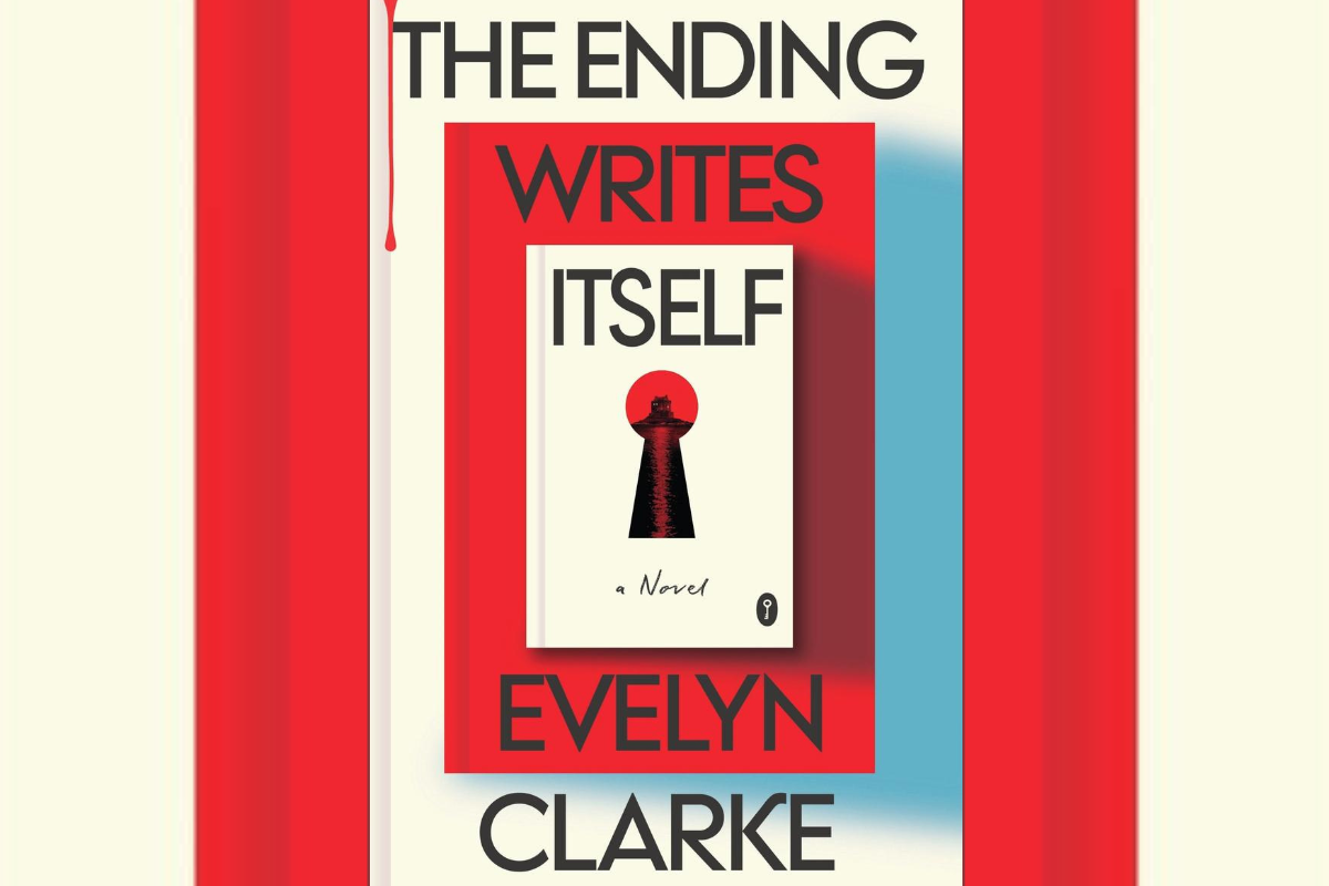 The Ending Writes Itself Review: Gleefully Vicious Whodunit With Publishing’s Number on Speed Dial the ending writes itself book cover with red and blue