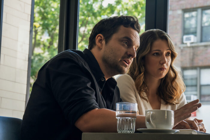 Maximum_Pleasure_Guaranteed_Photo_010313 - Eulalie Magazine Maximum Pleasure Guaranteed Season 1 Episode 3 Review: Chunnel Jake Johnson and Jessy Hodges in "Maximum Pleasure Guaranteed," now streaming on Apple TV.