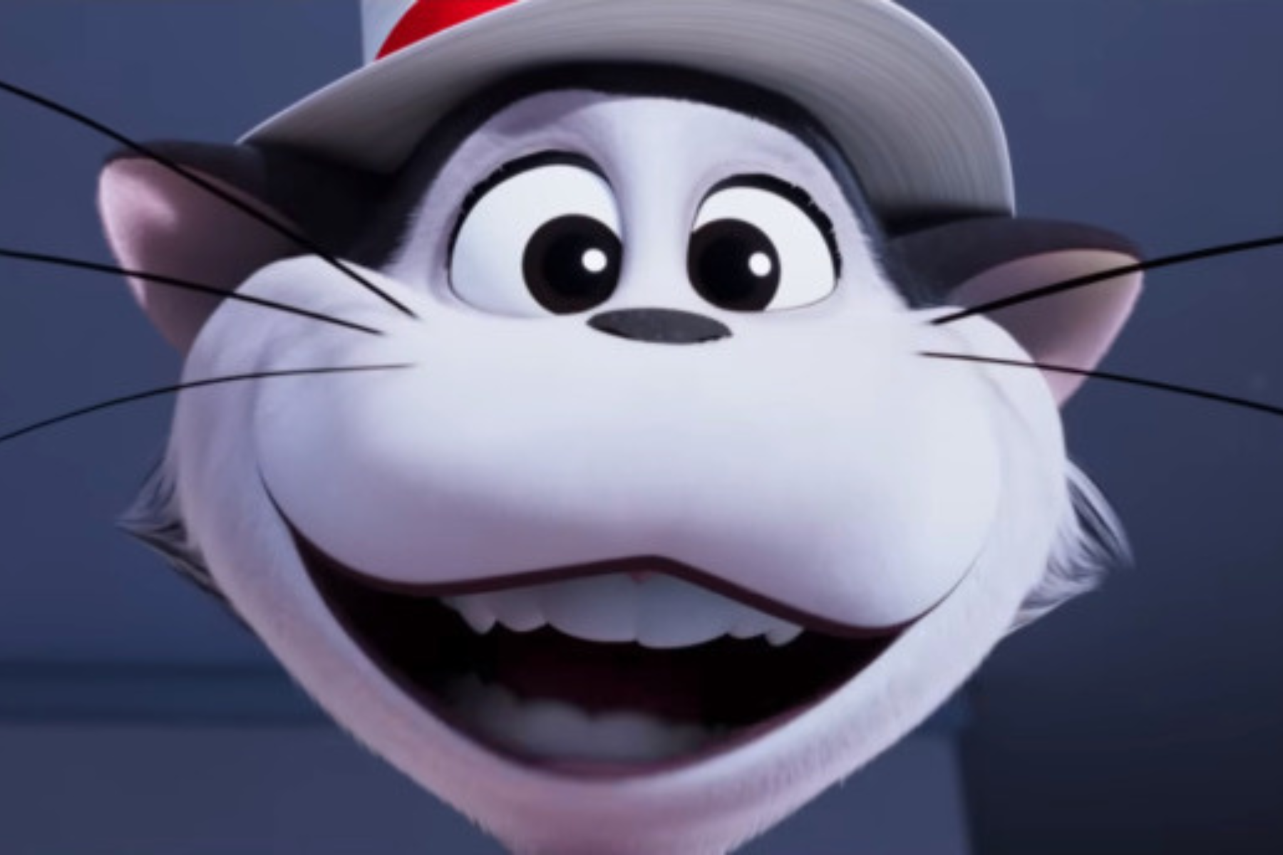 The Cat in the Hat Preview: Release Date, Cast, Plot, and More Close-up of The Cat smiling in The Cat in the Hat animated movie.