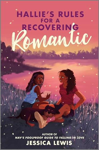 Keep Pride 2026 Going with 7 New LGBTQIA Books: Coming Out Perfect, Where Lost Girls Go, and more Book cover: two people sit on grass beside a sunset lake with a dog, title'Hallie's Rules for a Recovering Romantic' and author Jessica Lewis.