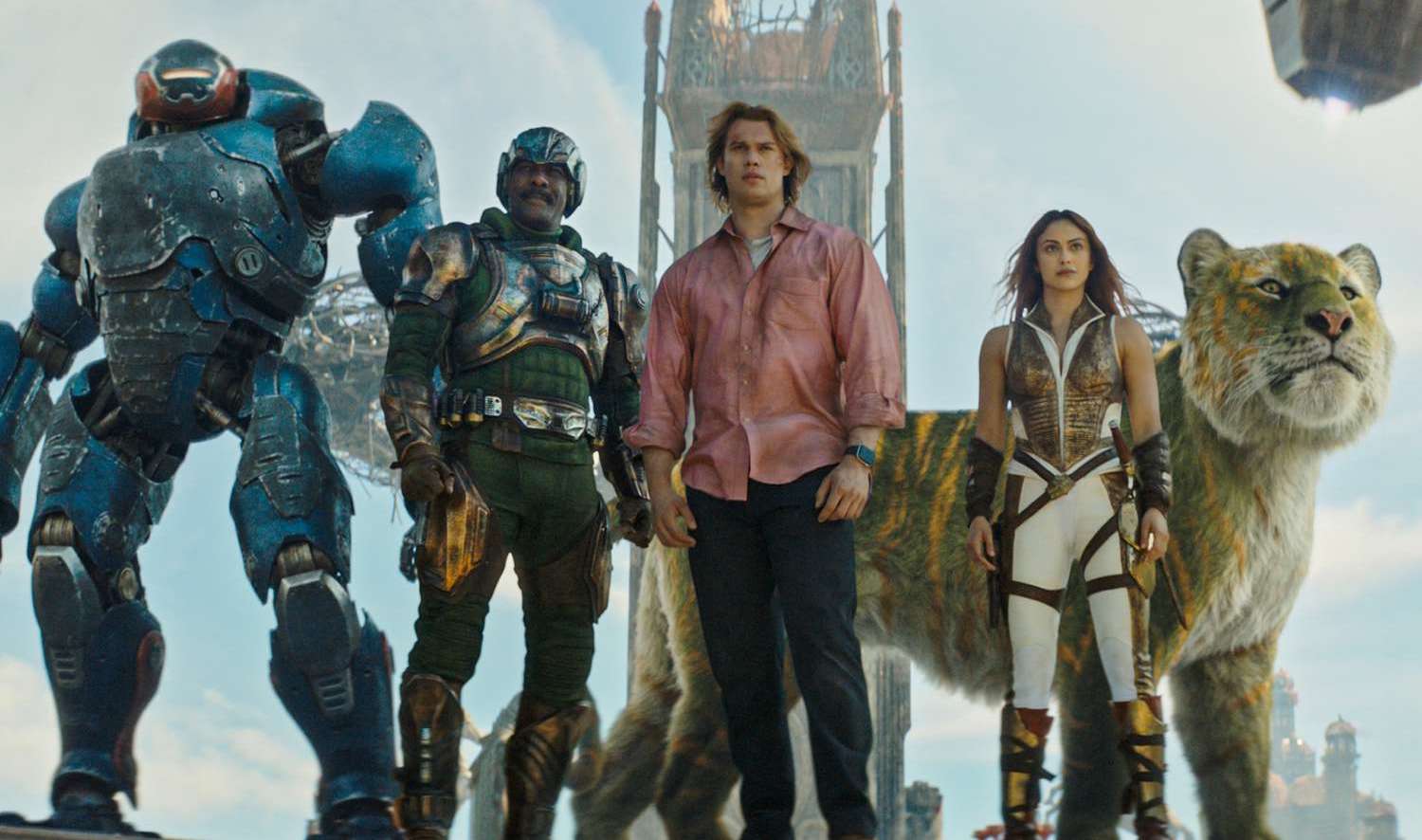 Masters of the Universe Review: Delivers on the Fun and Humor From a Classic 80s Franchise Idris Elba, Nicholas Galitzine, and Camila Mendes in Masters of the Universe
