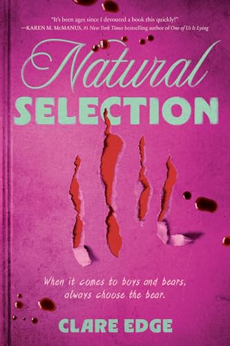 10 New LGBTQIA Books to Read This August: Survival Show, Natural Selection, and more Book cover for "Natural Selection" with drops of blood.