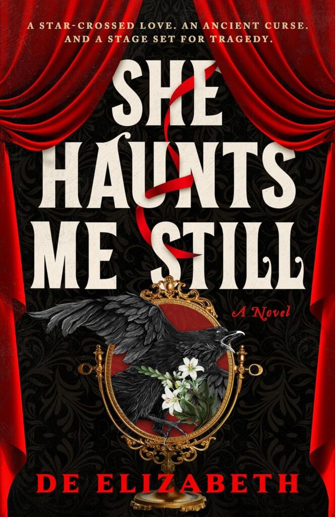 10 New LGBTQIA Books to Read This August: Survival Show, Natural Selection, and more Book cover for "She Haunts Me Still" in red and black.