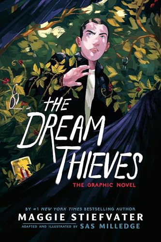 10 New LGBTQIA Books to Read This August: Survival Show, Natural Selection, and more Book cover for "The Dream Thieves" with a person among leaves.