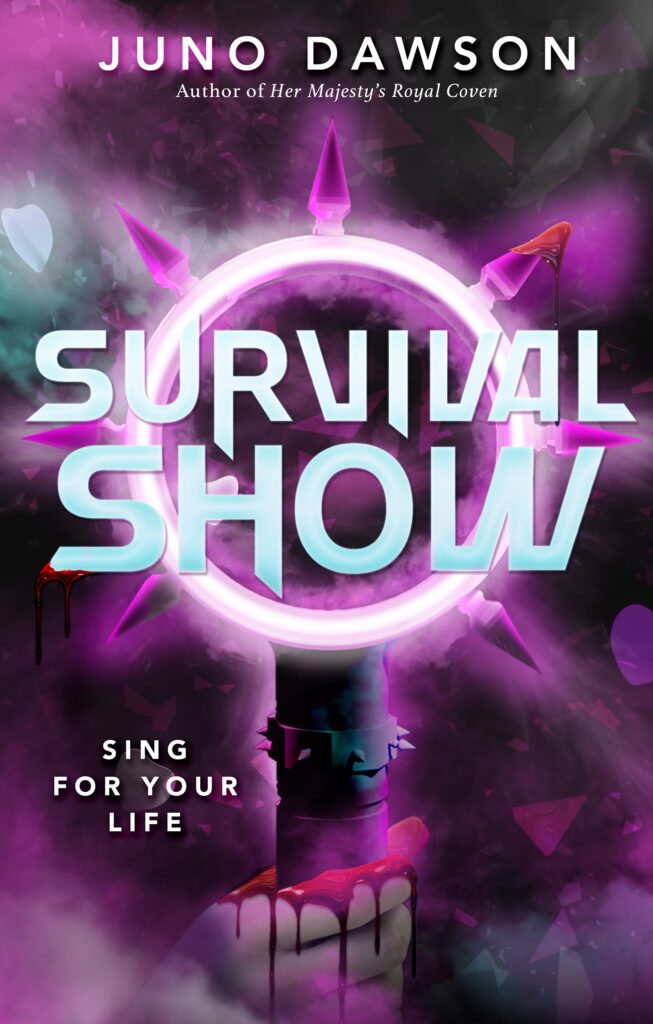 10 New LGBTQIA Books to Read This August: Survival Show, Natural Selection, and more Book cover for "Survival Show" in pink and black.
