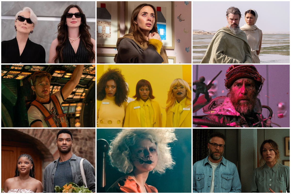 Best Movies of 2026 So Far: Vote for Your Favorite! Nine-panel collage of cinematic stills featuring diverse characters in dramatic scenes and settings across fashion, sci‑fi, and thriller genres.