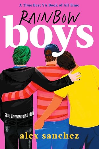 7 New LGBTQIA Books to Read This August: Dead Girls, Night of Madness, and more Book cover for "Rainbow Boys" celebrating its 25th anniversary.